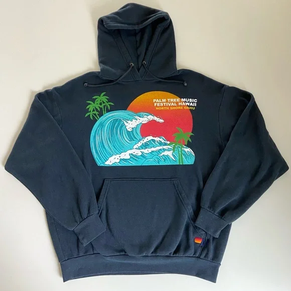 AVIATOR NATION x Palm Tree Music Festival North Shore Oahu Hoodie Unisex XS ๐ - Picture 1 of 13